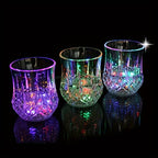 LED Light Up Cups 6 Pack - Glow in the Dark Beer Mugs with Colored LED Lights for Party, Birthday, Christmas, Disco & Valentine's Day, Fun Party Supplies Drinkware Set