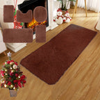 Plush Bath Rugs Set 1-6 Pieces, Multi-Color Microfiber Non-Slip Bathroom Mats – Soft Water Absorbent Thick Machine Washable Toilet Mats for Bathroom, Tub & Shower