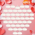 42-Pack Floating Small Candles - Natural Plant Wax Smoke-Free Tea Light Candles for Wedding, Meditation, Holiday, Pool & Spa, Stable Burning Low Melting Point