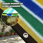Shade Cloth UV Resistant HDPE Sunshade Net Outdoor Garden Canopy Sun Shade Cover 85% Blockage Multicolor Rectangular
