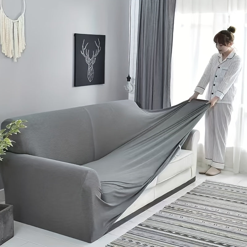 Elastic Anti-Slip Sofa Cover Cat Paw Protection – Stretch Furniture Slipcover for Living Room, Bedroom & Office, Easy Care Fabric Couch Cover (Pillowcase Not Included)