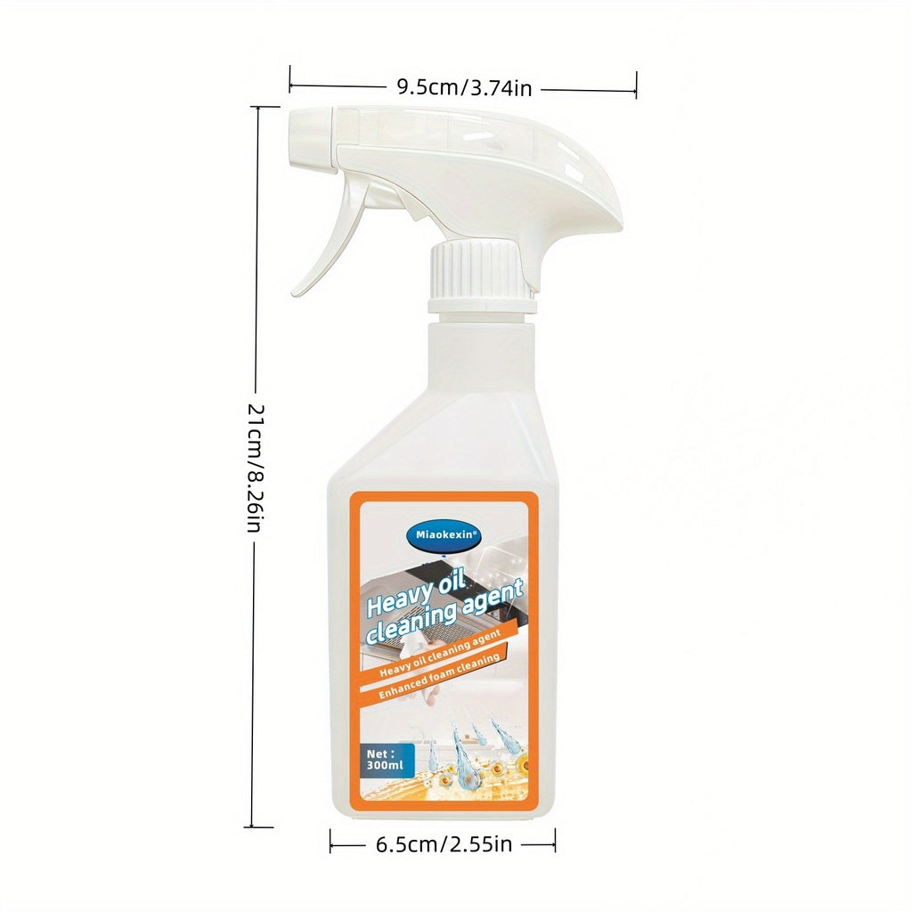 Heavy-Duty Kitchen Degreaser Foam Cleaner 10.14oz - Lemon Scent Grease & Oil Remover for Stoves, Ovens & Grills, Citric Acid & Coconut Oil Formula, Deep Foam Cleaning Action