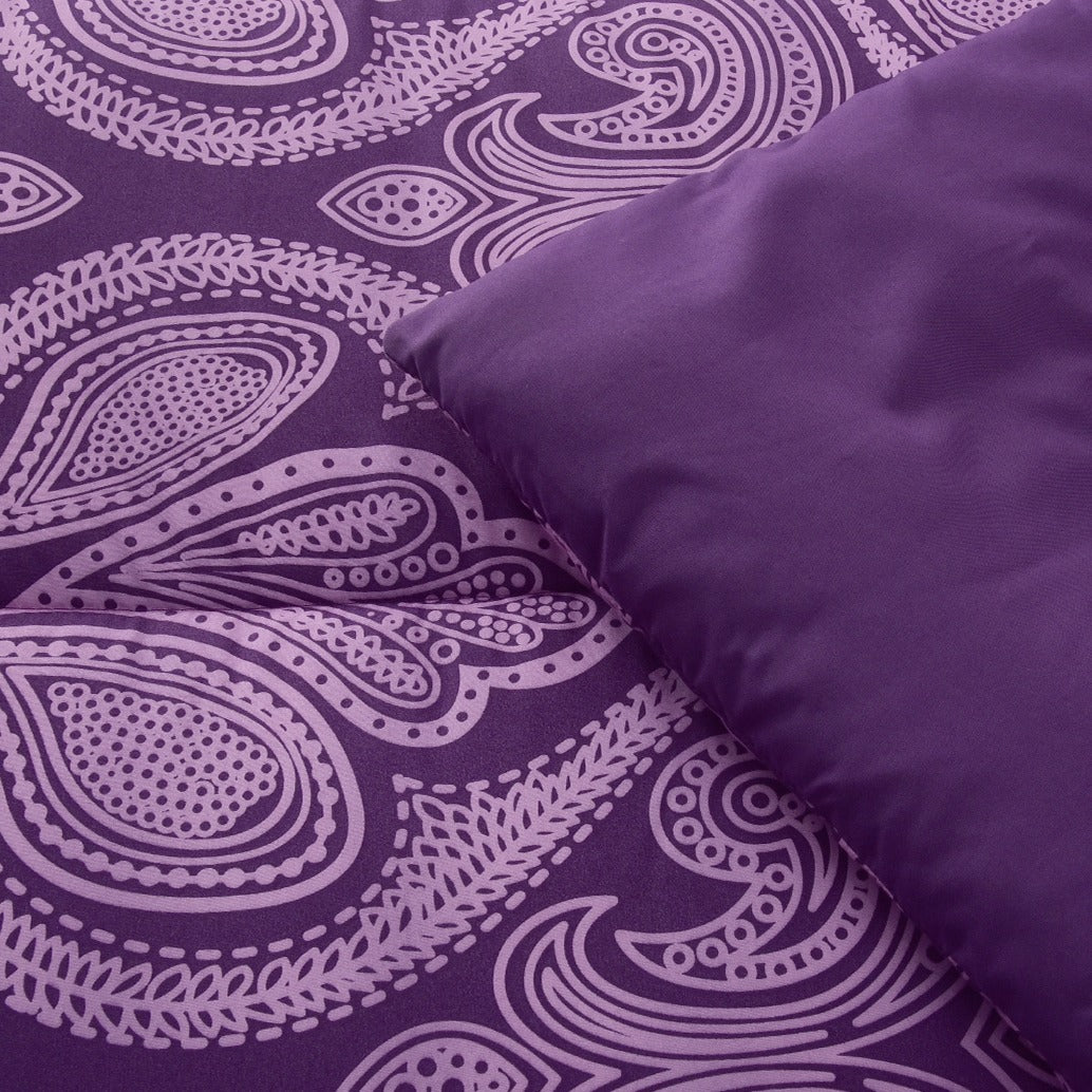 5-Piece Comforter Set – Reversible Quilted Down Alternative Bedding Set with Pillow Shams, Bed Skirt & Cushion | All Season | Twin, Queen, King