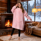 Extra Large Wearable Hooded Blanket with Kangaroo Pocket – Super Soft Double-Sided Suede Oversized Hood Blanket, Machine Washable, Christmas Gift for Adults