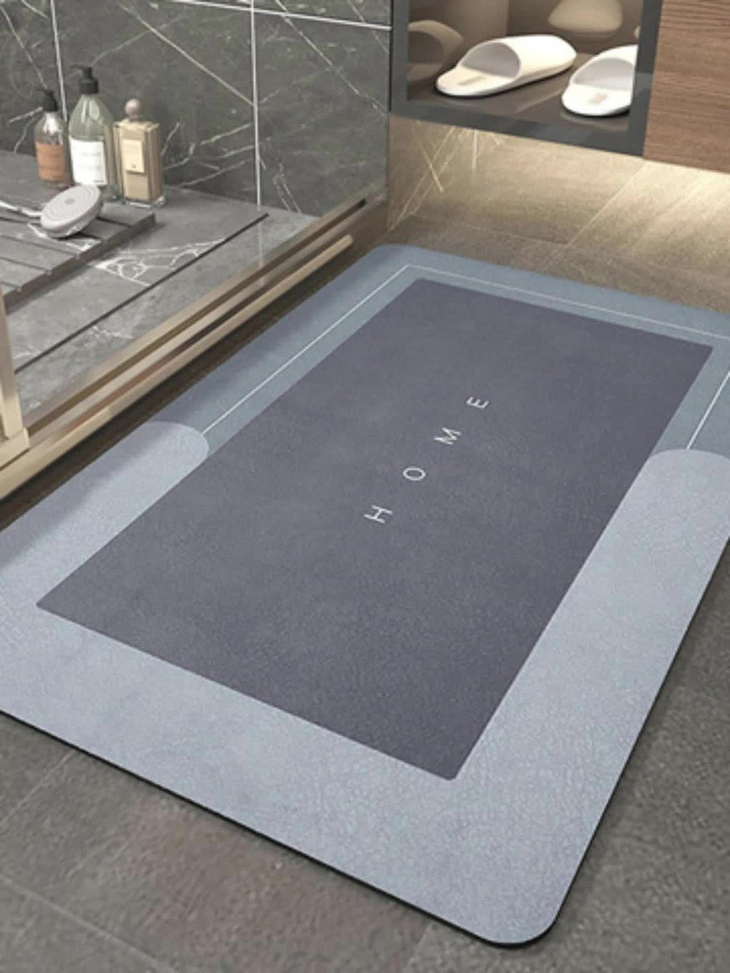 Diatomaceous Earth Bath Mat Non-Slip Absorbent - Quick Dry Stone Bathroom Rug, Soft Floor Mat for Bathroom Kitchen Door, 4 Colors 2 Sizes