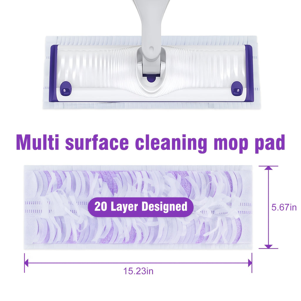 Mop Pad Refills Compatible with Swiffer PowerMop Dry and Wet Disposable Pads for Multi-Surface Floor Cleaning Non-Woven Unscented Replacement Mop Pads 10 20 or 40 Count