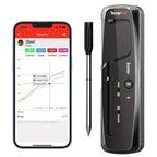 Wireless Meat Thermometer 500ft Bluetooth, Digital Food Thermometer with Dual Sensors & App Alerts for Oven, Grill, BBQ, Smoker & Air Fryer, 36Hr Battery, Dishwasher-Safe Probe, Perfect BBQ Gift