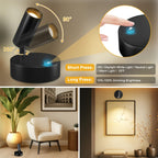 Wireless LED Spotlight 2-Pack Rechargeable Indoor Accent Uplighting 3 Color Dimmable for Plants Pictures Wall Art Decor – Black Gold White