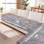 Plush Sofa Cover Faux Rabbit Fur Non-Slip, Thickened Quilted Sofa Cushion Cover Machine Washable, Warm Breathable Pet-Friendly Couch Pad for Living Room, Bedroom & Office