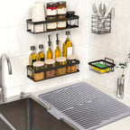 Large Silicone Dish Drying Mat & Drain Pad 34.5x19in – Slope Drainage Design, Heat Resistant, Countertop Protector for Kitchen & Bathroom