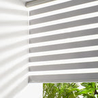 Cordless Zebra Blinds Day Night Dual Layer Window Shades for Home & Office – Free Stop Light Control, Easy Install, 4 Colors & Custom Widths
