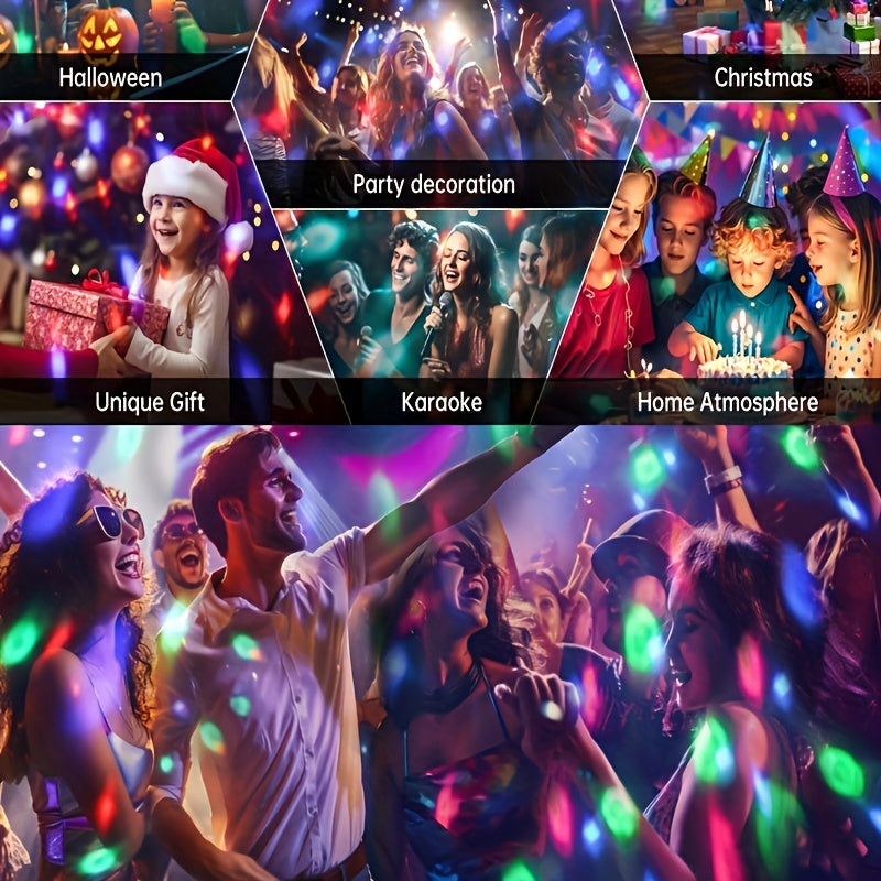 Party Lights with Remote Control, Disco Ball Strobe DJ Light for Dance Parties, Birthday Decorations & Home Room – Music Sync LED Effect – 2 or 4 Pack