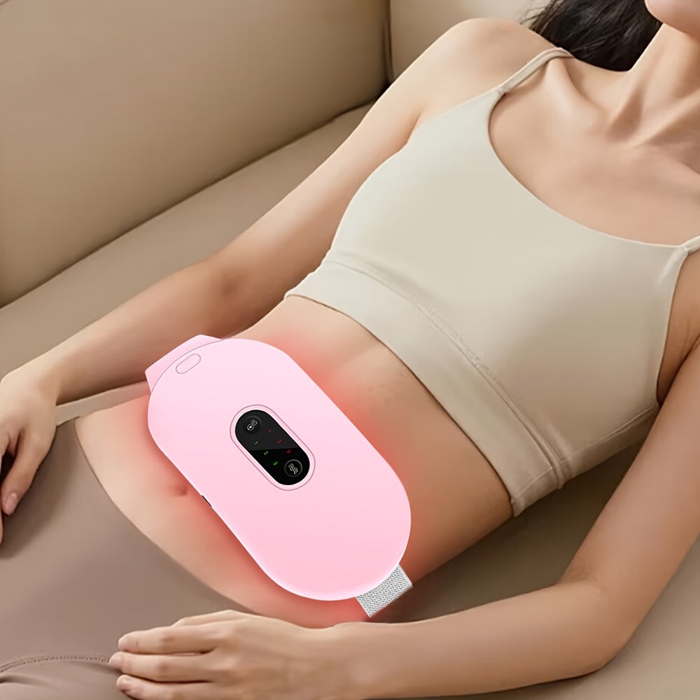 Cordless Portable Heating Pad with 6 Heat Levels & 6 Massage Modes – Wearable Electric Cramp Relief & Body Warmer for Women & Men, 4 Colors, Holiday & Valentine's Day Gift