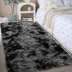 Plush Fluffy Area Rug Tie Dye Soft Indoor Carpet Non-Slip for Living Room Bedroom – Modern Home Decor Floor Mat | Multiple Sizes | Light Gray, Dark Gray, Black, Pink