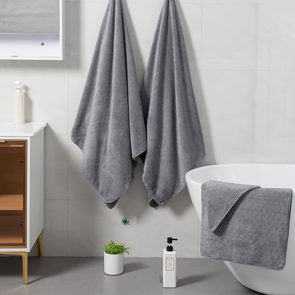 8 Piece Bath Towel Set Oversized – 2 Extra Large Bath Sheets, 2 Hand Towels, 4 Washcloths – Soft, Highly Absorbent, Quick Dry Shower Towels for Bathroom, Hotel, Spa & Beach