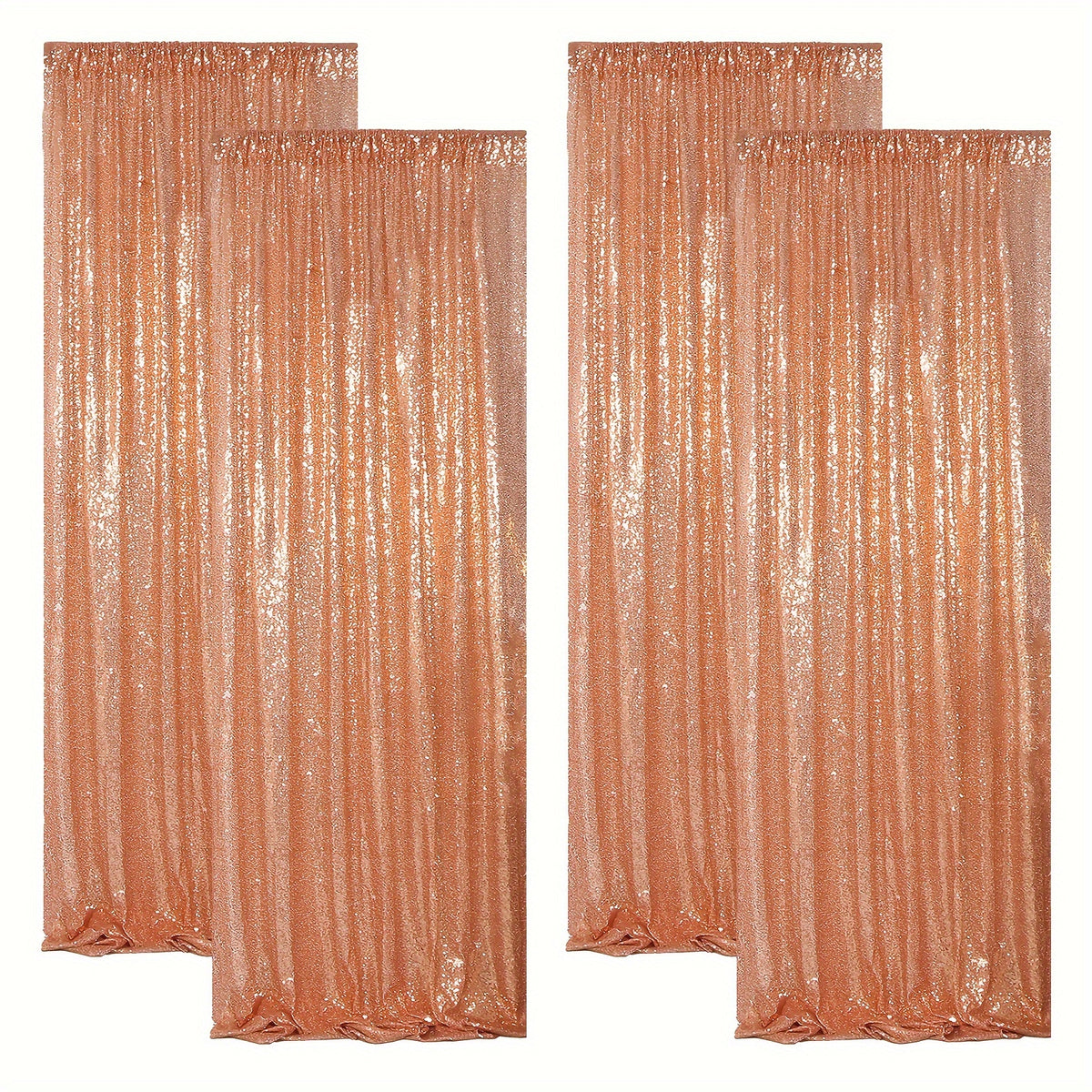 Sequin Backdrop Curtains – Glitter Party & Wedding Background Panels, 2ft×8ft per Panel, 4/6/8 Panel Sets, 29 Colors for Birthday, Stage, Bridal & Event Decor