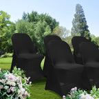 30-Pack Stretch Spandex Chair Covers Universal Washable Removable Slipcovers for Wedding Party Dining Room Banquet Event Black White