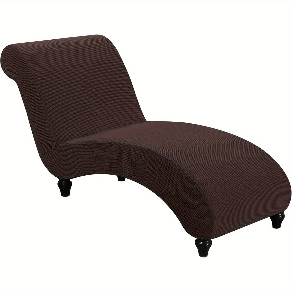 Chaise Lounge Cover Stretch Slipcover – Jacquard Lattice Fabric, Soft Machine Washable Chair Cover with No or Double Armrests for Living Room Bedroom, 11 Colors