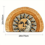 Absorbent Half Round Welcome Mat Non-Slip Indoor Outdoor Door Mat 28x20 Inch Machine Washable Soft Entry Rug for Front Door Bedroom Bathroom