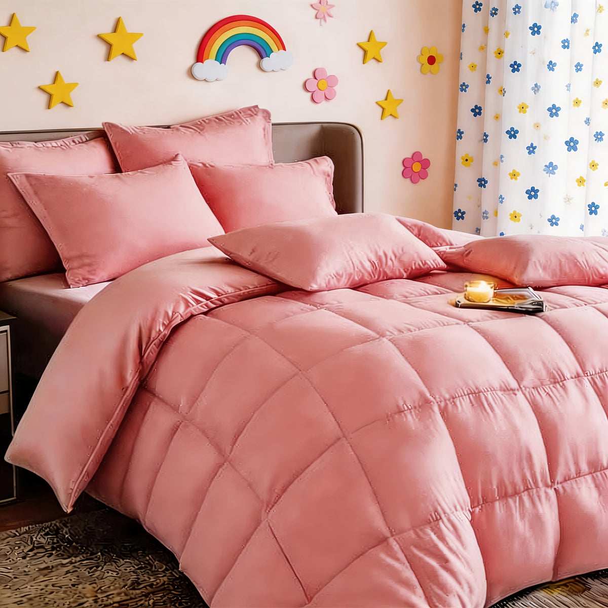 Comforter Set 3pcs 5pcs 7pcs - Extra Thick Warm Bedding Set with Sheet Sets & Pillowshams, Full Queen King Size, Machine Washable, Halloween Themed Kids Room Decor