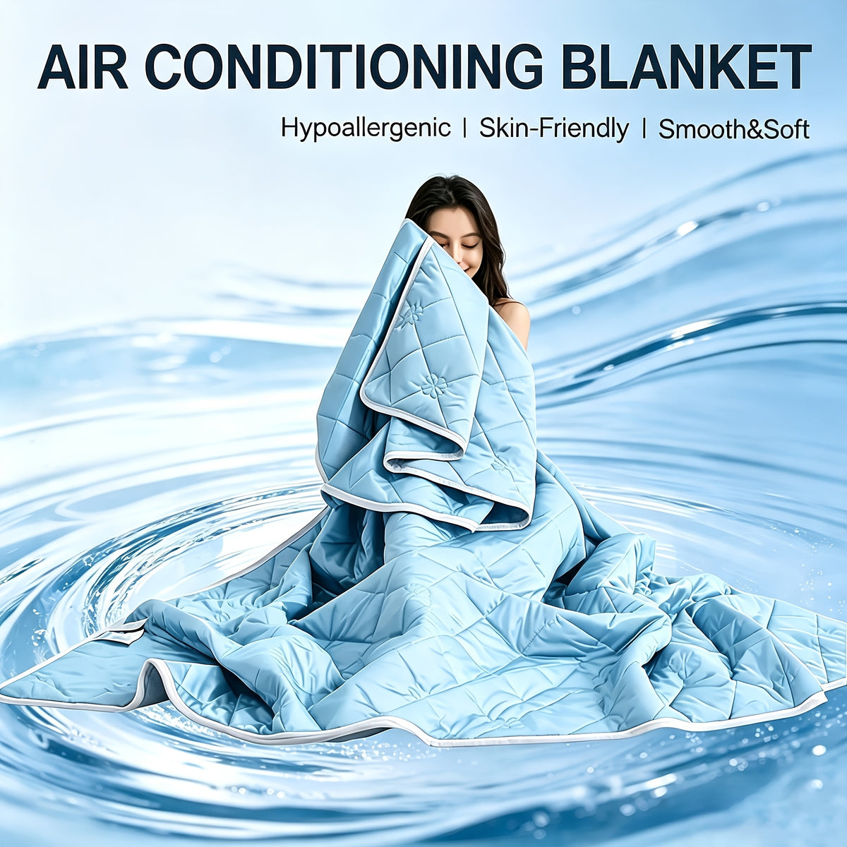 Cooling Blanket Quilt Extra Large - Lightweight Breathable Air-Cooled Moisture-Wicking Comforter for Adults Summer Heat Machine Washable Fits Most Beds