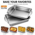 Bakeware Set – Nonstick Bread Baking Pan, Silicone Muffin Mold & Cupcake Liners | Choose Bread Pan 4-Pack, Extended Pan, Silicone Muffin Mold 35/70-Pack, or 310-Pc Paper Liners