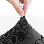 Floral Print Sofa Cover Stretch Elastic Polyester - Artistic Black Floral Pattern Couch Slipcover Machine Washable for 1 2 3 4 Seater Living Room Bedroom Dining Chair