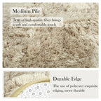 Shaggy Plush Area Rug Soft Non-Slip Fluffy Floor Carpet for Living Room Bedroom Bedside 6 Colors 4 Sizes