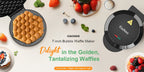 Bubble Waffle Maker 7-Inch 1000W | Hong Kong Egg Waffle Electric Grill with Nonstick Coating | Ready in 5 Mins for Breakfast, Desserts & Ice Cream Cones | Christmas Gift Idea