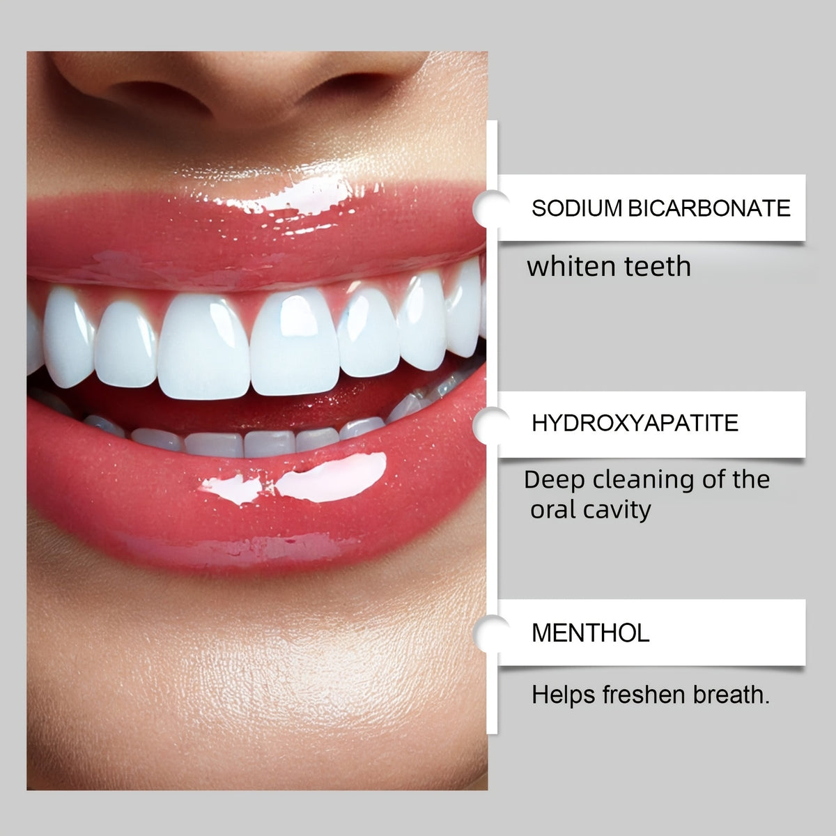 Hydroxyapatite Toothpaste 3 Pack 7.5% Nano Formula with Toothbrush Whitens Teeth Freshens Breath Travel Home Oral Care - Gift for Women