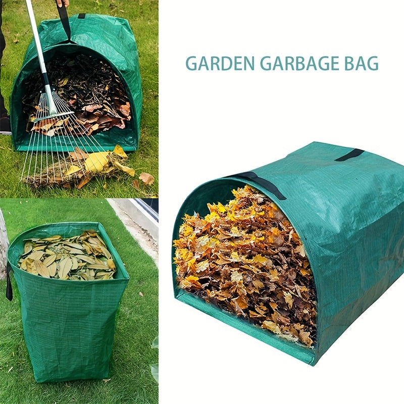 Garden Leaf Bags Reusable 52 Gallon with Handles Waterproof Yard Waste Bag for Fallen Leaves Plant Debris Lawn Clippings Compost 1 or 2 Pack