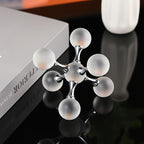 Crystal Molecular Structure Decorative Sculpture - Geometric Desk Decor Ornament for Contemporary Home, Bedroom, Living Room and Office - Modern Art Crystal Craft Decoration
