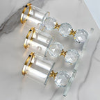 Crystal Candlestick Holders Set of 3 – Polished Romantic Desktop Display for Weddings, Anniversaries, Christmas, Halloween, Easter, Thanksgiving & Valentine’s Day Home Decor