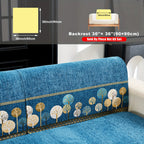 Bohemian Chenille Sofa Cover Tree Embroidery Print Thick Non-Slip Pet Friendly One-Piece Couch Protector Armchair Loveseat 3 4 Seater