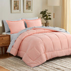 Bed in a Bag Queen 7 Piece Fluffy Comforter Set – Ultra-Soft Microfiber Bedding with Comforter, Fitted Sheet, Flat Sheet & 4 Pillowcases, Hypoallergenic Breathable All Season Bedding Gift for Her