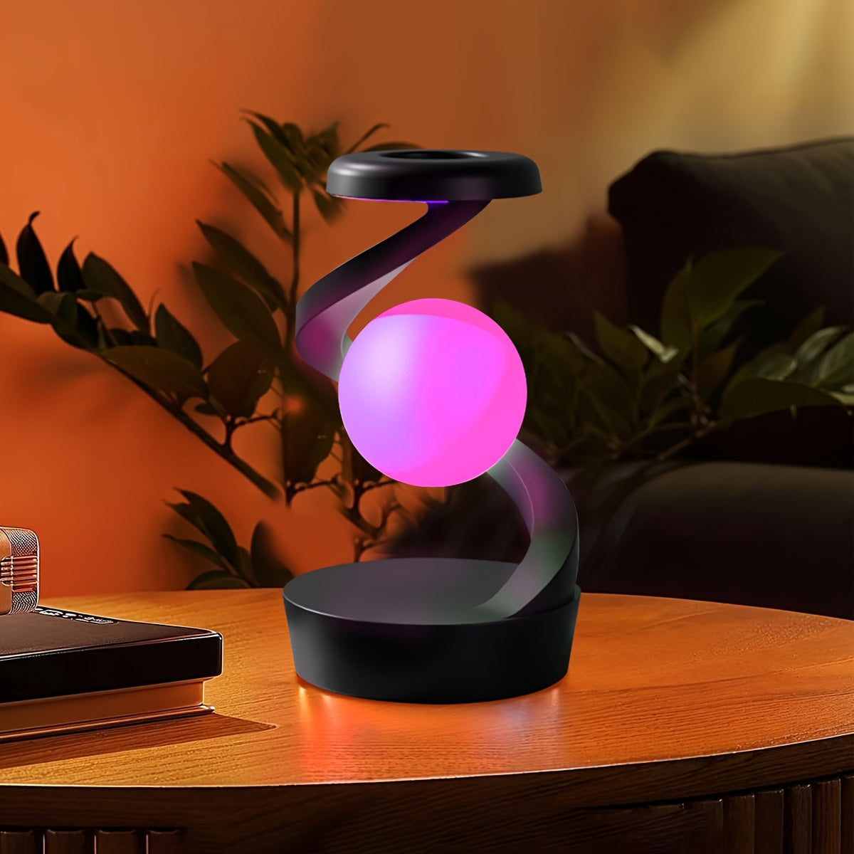 Floating Rotating Lamp with Wireless Charging, Color-Changing LED Table Lamp, Bedside Nightstand Lamp with Atmosphere Night Light – Home & Party Decor
