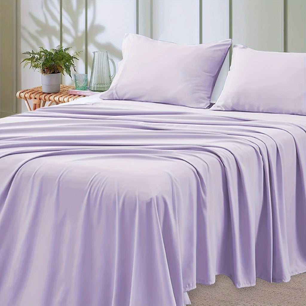 Luxury Microfiber Bed Sheet Set 4-Piece | Deep Pocket, Fade Resistant