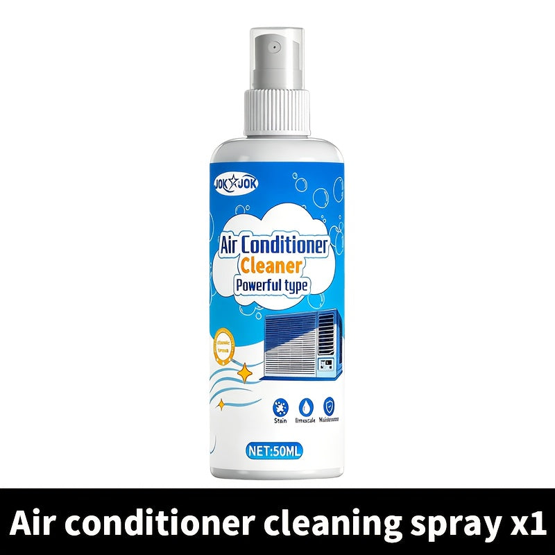 Air Conditioner Cleaning Spray No-Disassembly Formula - Universal AC Cleaner for Wall-Mounted & Floor-Standing Units, Removes Dust, Oil Stains & Scale from Heat Sinks, Powerful Decontamination, 1.69oz