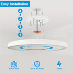 LED Flush Mount Ceiling Light 12 Inch 5CCT Dimmable – 22W 2400LM Modern Round Flat Panel Light for Bedroom, Living Room & Dining Room, 2/4/6 Pack