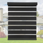 Cordless Zebra Blinds Day Night Dual Layer Window Shades for Home & Office – Free Stop Light Control, Easy Install, 4 Colors & Custom Widths