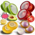 Silicone Fruit & Vegetable Fresh Keeper Set - Reusable Produce Saver Containers for Avocado, Onion, Tomato, Lemon, Garlic & Potato, Fridge Storage, 6 or 8 Piece Set
