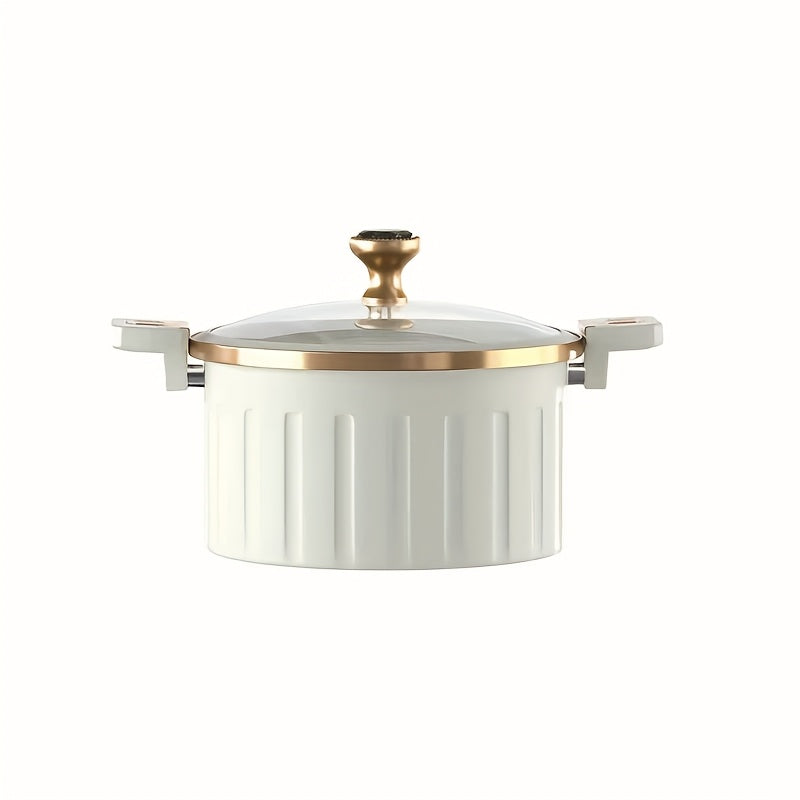 Enamel Stew Pot Large Capacity Non-Stick Dutch Oven with Double Handles for Family Gatherings, Holiday Parties & Everyday Cooking