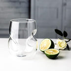 Red Wine Glasses Set of 4 – Borosilicate Glass with Unique Swirling Design, Dishwasher Safe, Large Stem Wine Glass for Home, Parties & Gifting