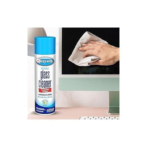 Glass Cleaner Spray Foam 3-Pack 19oz – Streak-Free, Ammonia-Free Window & Mirror Cleaner with Microfiber Cloths | Home & Office