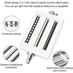 3-in-1 Stainless Steel Pasta Maker Attachment for Stand Mixers – Homemade Spaghetti, Fettuccine & Noodle Making Kit