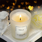 Vanilla Scented Candle Soy Wax Elegant Round Jar with Glitter Accents 70g Long-Burning Home Hotel Wedding Decor Gift for Christmas Valentine's Day Mother's Day