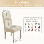 Dining Chair Covers Set of 6 Small Leaf Pattern Thickened Polyester-Spandex Elastic Slipcovers – Machine Washable, Pet Friendly, 6 Colors, One-Piece Design for Home & Restaurant