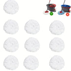 Microfiber Rotary Mop Replacement Heads 360-Degree Triangular Pads for Spin Mop Systems – Available in 2, 5, 10 & 20 Pack, Reusable Floor Cleaning Refills