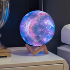 Moon Lamp 3D Galaxy Night Light 16 Colors 5.9 Inch with Wooden Stand & Remote Control USB - Color Changing LED Moon Globe Lamp, Perfect Birthday Gift for Women Men Couples Kids Room Home Decor