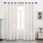 Velvet Curtains 52” Wide – Soft Grommet Thermal Insulated Light Filtering Velvet Window Panels for Bedroom | 2-Panel Set in 14 Colors & 7 Lengths